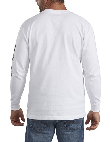 Men's Dickies Long Sleeve Heavyweight Tee in White Size M ~ NEW - Picture 2 of 4