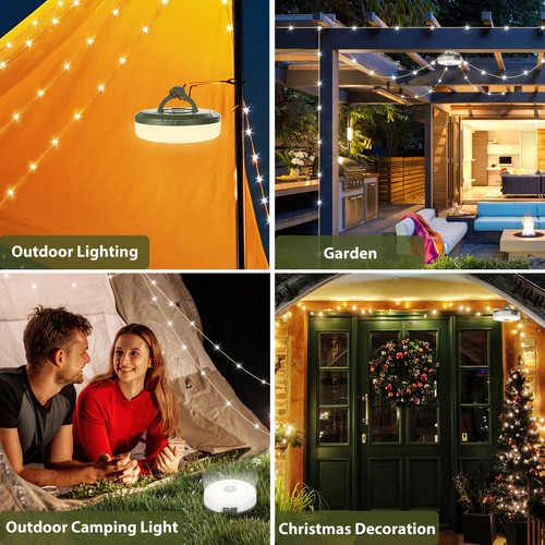 Portable Camping String Lights Retractable USB Rechargeable Lamps Waterproof 9M - Picture 10 of 13