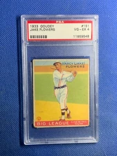 1933 Goudey #151 Jake Flowers - PSA 4