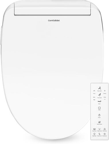 Elongated Bidet Seat with Wireless Remote, Endless Warm Water and Air Dryer, Mul