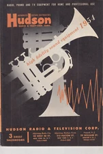 Vintage 1954 HUDSON Radio Television Tube Audio  HI FI Brochure CATALOG 56 PAGES