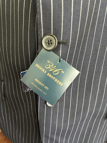 NWT Brooks Brothers Regent Fit Blazer Sport Coat Jacket Wool/Linen Blend Sz 44S - Picture 4 of 6