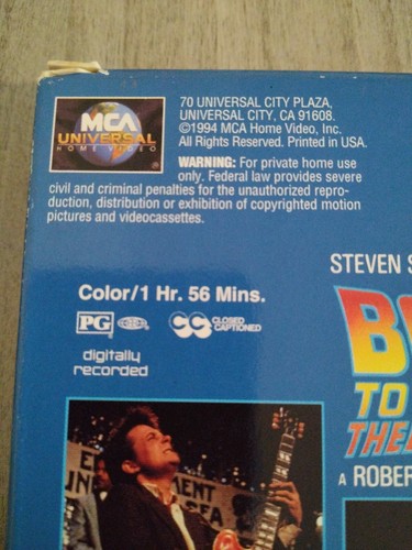 Back To The Future VHS - No UPC Barcode Variation - Imagen 6 de 7
