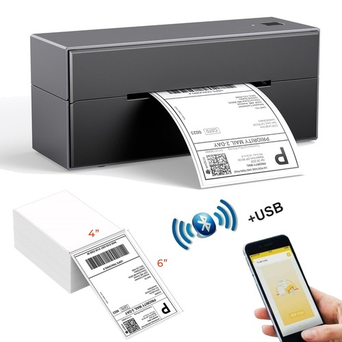 MUNBYN Bluetooth 4x6 Direct Thermal Shipping Label Printer for UPS USPS FedEx US - Picture 2 of 13