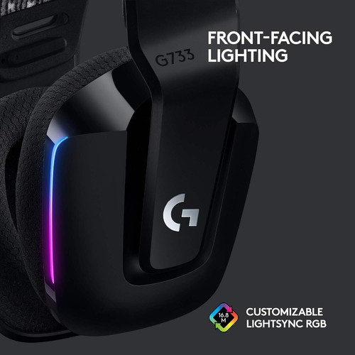 Logitech G733 LIGHTSPEED Wireless Gaming Headset with suspension headband, LIGHT - Picture 4 of 5