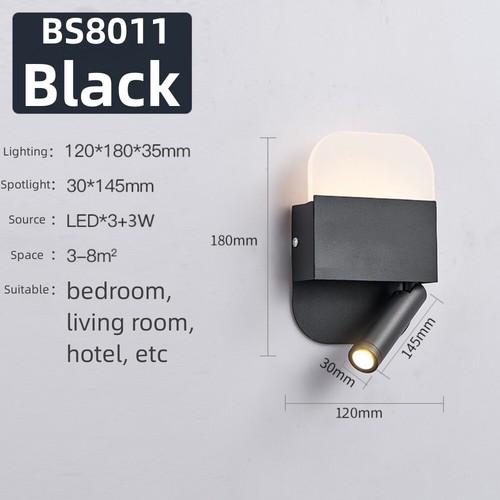 LED Wandleuchte Leselampen 2-in-1 Wandspot Bettleuchte Lesen Lampe mit Schalter - Bild 15 von 31