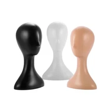 Female Plastic Mannequin Head Model Wig Hair Display Stand for Practicing Model