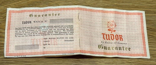 Tudor Vintage seltene Garantie Garantie leer ungefüllt offen Zertifikat Buch 60er - Bild 1 von 6