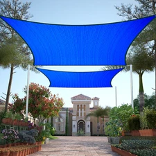 8′ 10′ 12′ Rectangle Square Sun Shade Sail Canopy Fabric Cover Outdoor Patio