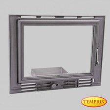 Kamintür Schornstein Tür Gusseisen Glas Schornsteinöffnung Revisionstür Kamin