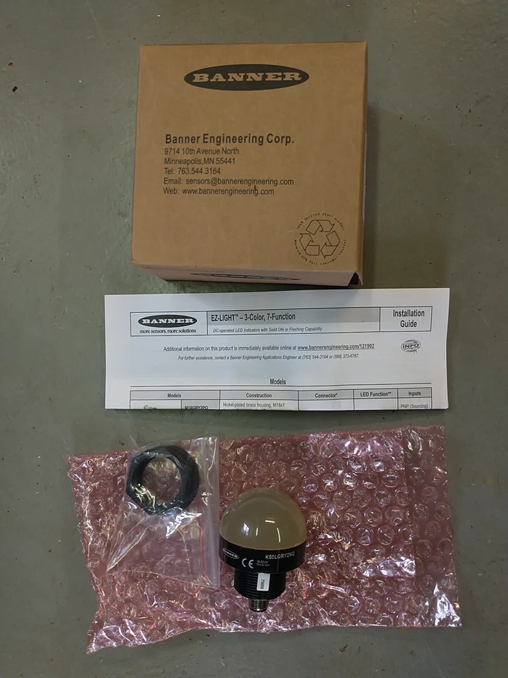 Luz indicadora Banner K50LGRY2NQ Foto 2 de 4