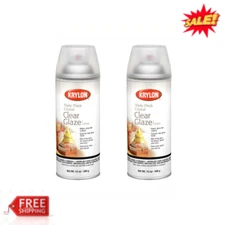 Pack Of 2, Krylon Triple-Thick Crystal Clear High Gloss, 12 oz, Multi-Surface
