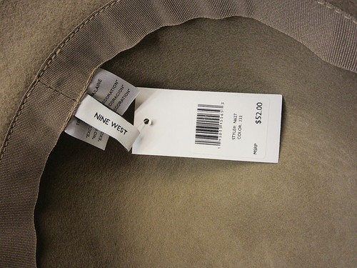 Nine West Flower Felt Cloche Hat Brown One Size Fits Most NEW W/TAG - Picture 5 of 5