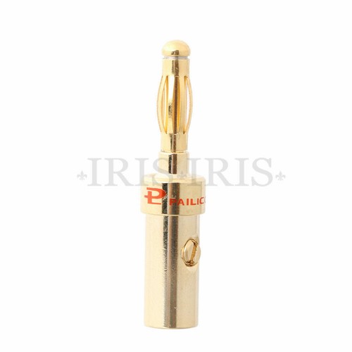 4mm Gold Banana Wire Audio Speaker Plugs Male Connectors Adapter 5 Pairs - Picture 2 of 5