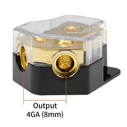 2 Way Power Distribution Block Power/Ground Splitter 0/4gauge AWG For Car -qk - Picture 6 of 9