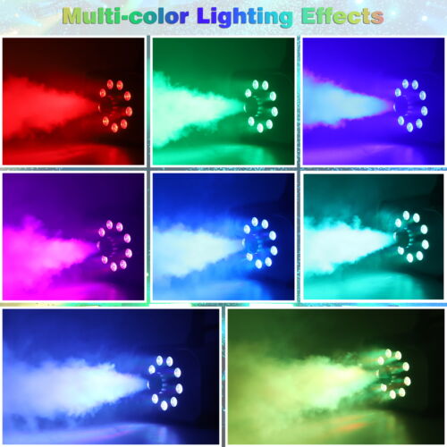 1200W Smoke Fog Machine RGB Color Stage Mist Effect Halloween Xmas Disco +Remote - Picture 8 of 16