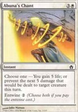 Heavy Play, English MTG Regular Abuna's Chant Fifth Dawn Magic the Gathering