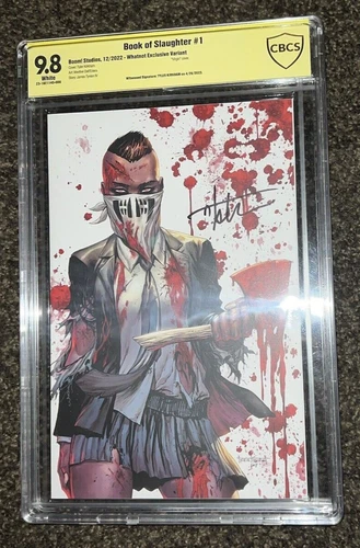 BOOK OF SLAUGHTER #1 KIRKHAM BATTLE CBCS YELLOW 9.8 WITNESS TYLER KIRKHAM SIG