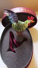 NEW! Fitz & Floyd Glass Rooster in Original Box w/ Ribbon Vintage 2003
