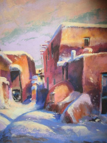 Southwestern Pueblo Original Pastel Painting Signed Harrison - Picture 4 of 7