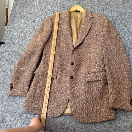 HARRIS TWEED Vintage 100% Wolle Jagd Horn Blazer Jacke Herren Brustumfang 42" Defekt - Bild 12 von 21