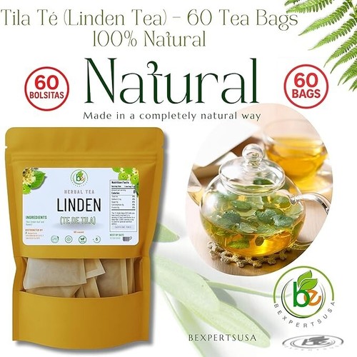 Tila Té (Linden Tea) – 60 Tea Bags – 100% Natural, Vegan, Herbal – Caffeine-Free - Picture 3 of 7