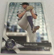 2018 Bowman Chrome Draft Baseball Ryan Rolison Colorado Rockies 1st Bowman BDC64