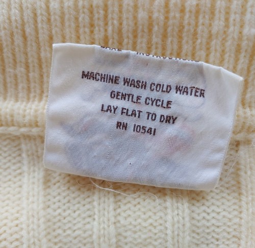 Vintage Great Girl, Inc/Amy Austin Creamy Yellow Sweater Cardigan Size 44/XL? - Picture 13 of 14
