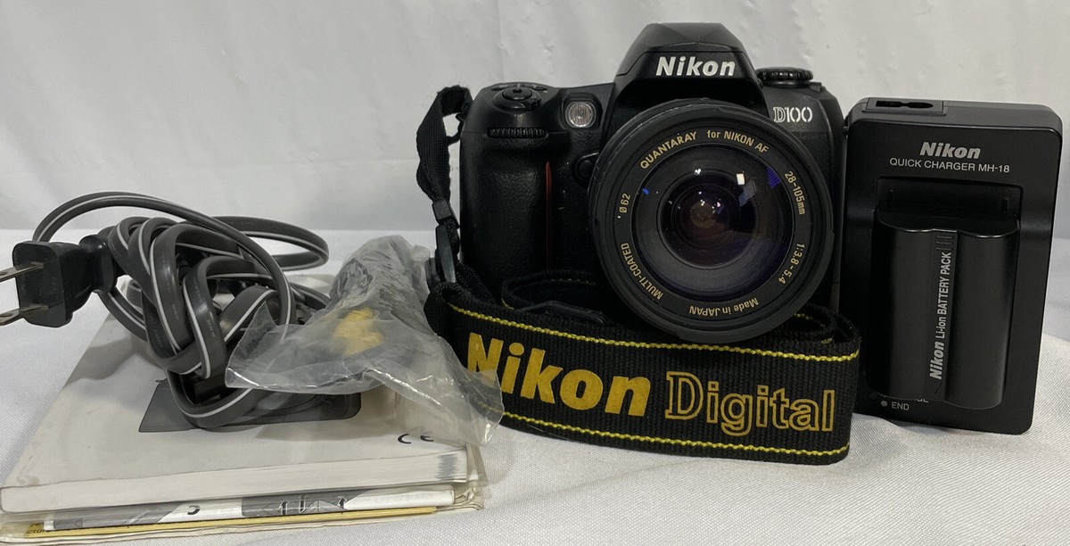 Nikon ニコン D100 Nikon D100 6.1 MP w/ 28-105 Lens 2 GB CF 1 Battery with