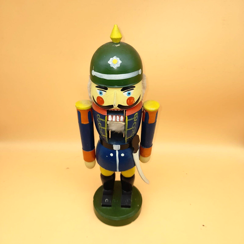 DEKO Nussknacker 31,5 cm Hoch Weihnachten Deko Figur Traditionell BLAU NEU TOP - Bild 2 von 7