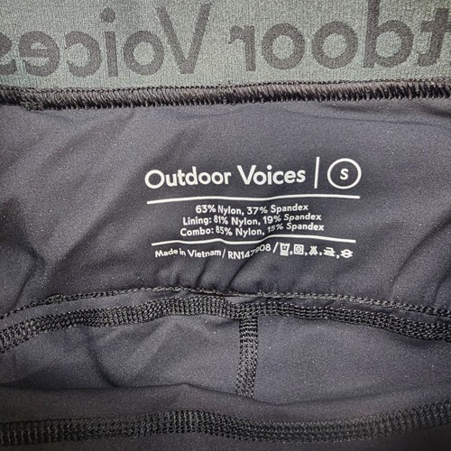 Outdoor Voices Snacks 7/8 Leggings womens Small Black 101537 outdoor climbing - Picture 5 of 11
