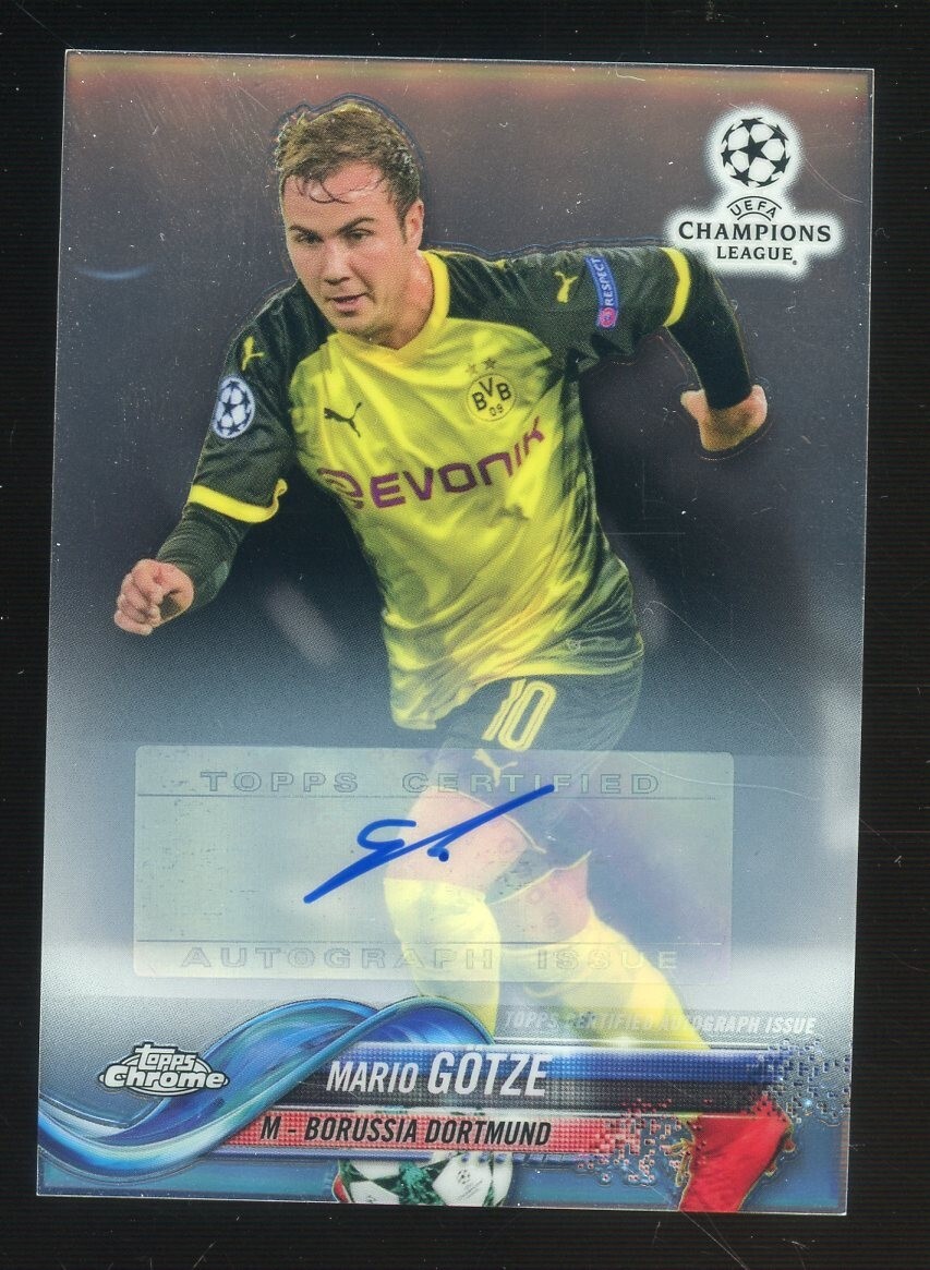 2017 Topps Chrome UEFA Soccer Mario Gotze AUTO Refractor