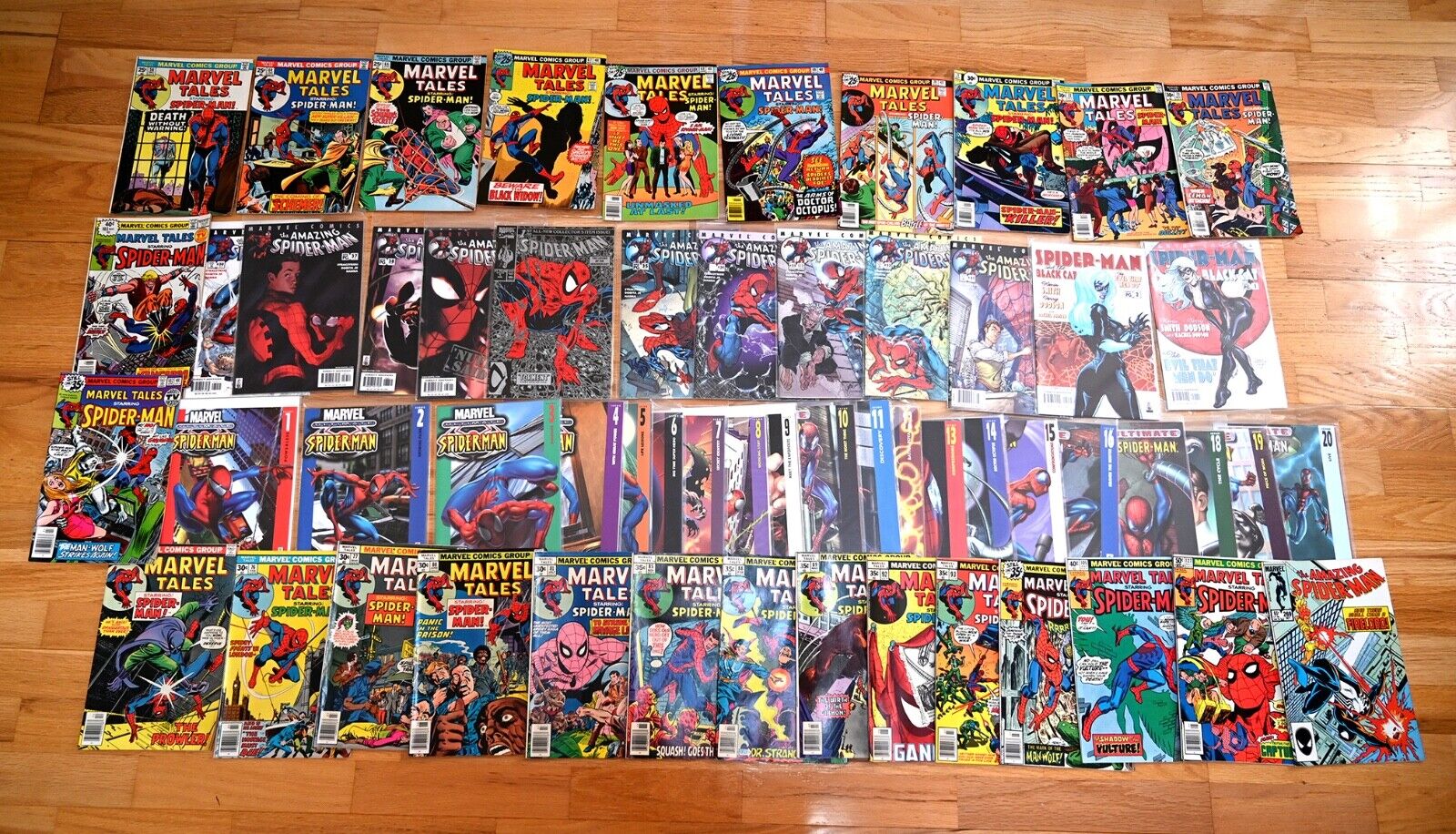 52 SPIDER MAN COMICS LOT ~ SPECTACULAR #1 - 97 + Marvel Team Ups VINTAGE KEY SET
