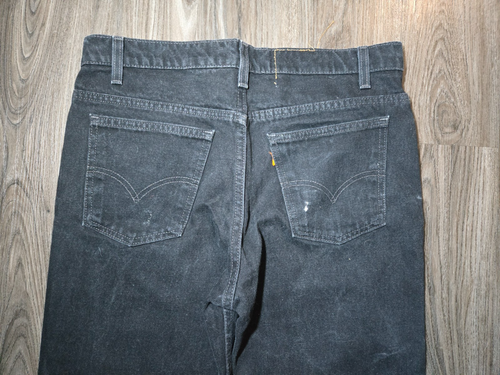 Jeans Levi's 575 Vintage Orange Tab anni 80 denim nero uomo 35x33 made in USA - Foto 4 di 10