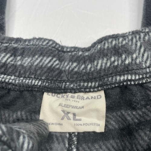 Lucky Brand Schlafhose Herren XL grau kariert Loungewear Schlafsaal weich 100% Polyester - Bild 4 von 7