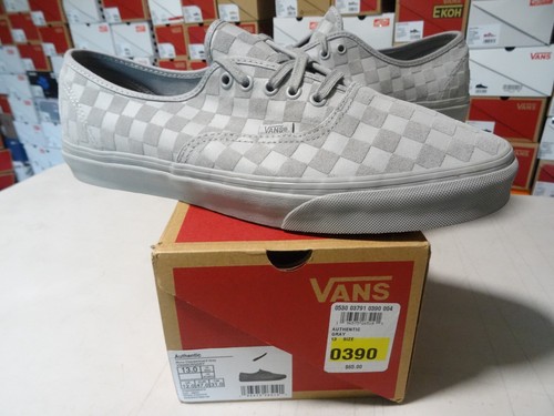2 Stück Vans Mono Checkerboard Authentic Skate Turnschuhe grau Größe 13 VN000CRQGRY