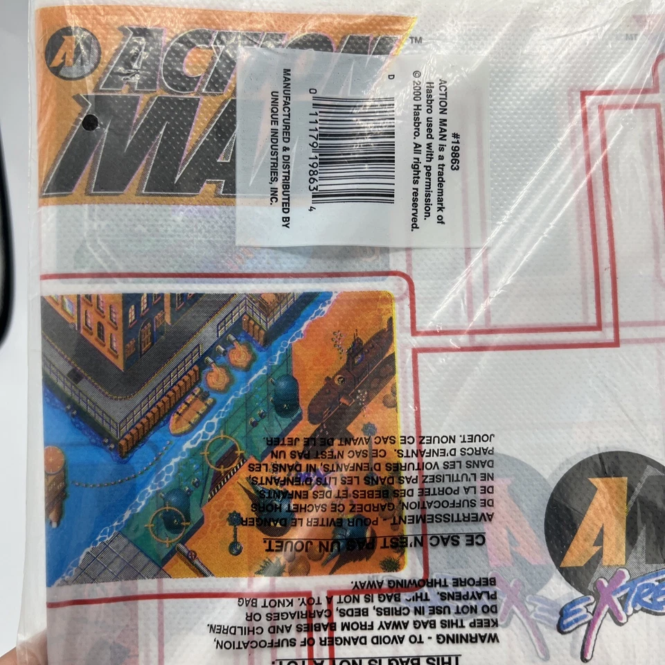 Mantel de plástico raro Action Man Extreme 2000 estampado 54x84 Foto 4 de 4