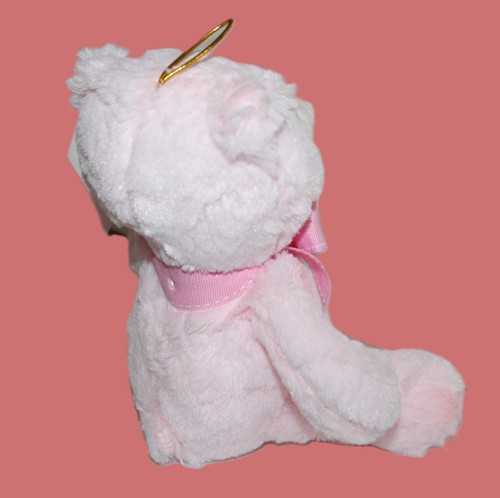 Burton + Burton Pink Teddy Bear w/pink Ribbon Bow 8” Stuffed Animal Plush - Picture 4 of 8