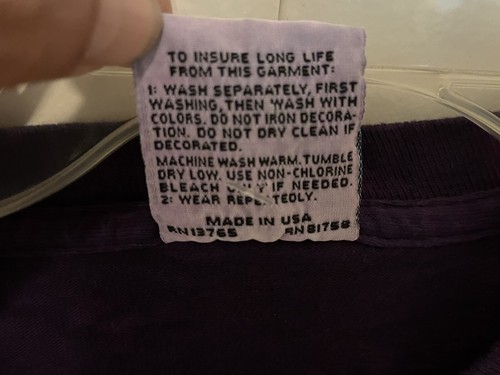 T-shirt viola vintage Liquid Blue 1994 Grateful Dead 'Dead Xing' - taglia XL - Foto 4 di 12