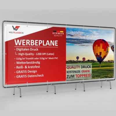 Premium Werbebanner Werbeplane Plane Banner Druck verschiedene Größen! PVC LKW - Bild 1 von 4