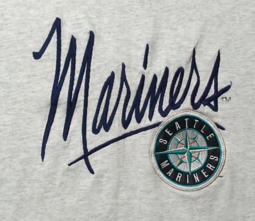 Vintage Seattle Mariners Embroidered Shirt Made In USA Ringer Griffey Large - Picture 3 of 7