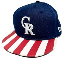 New Era 9FIFTY MLB Colorado Rockies Fully Flagged Snapback USA Flag Hat - NEW