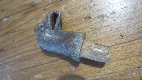 Vintage antike Figur STEINZEUGKOLBEN, ADLER, signiert MIL - Bild 3 von 7
