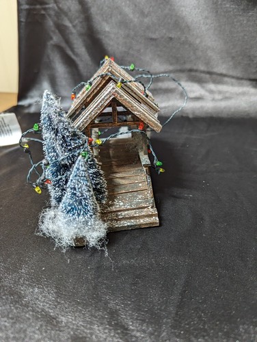 Lemax Wooden Bridge With Trees, Christmas Village Carole Towne Collection w/Box - Picture 14 of 14