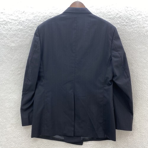 Vintage 1980s Burberrys Double Breasted Blazer Mens 41R Navy Pinstripe 100% Wool - Picture 15 of 20