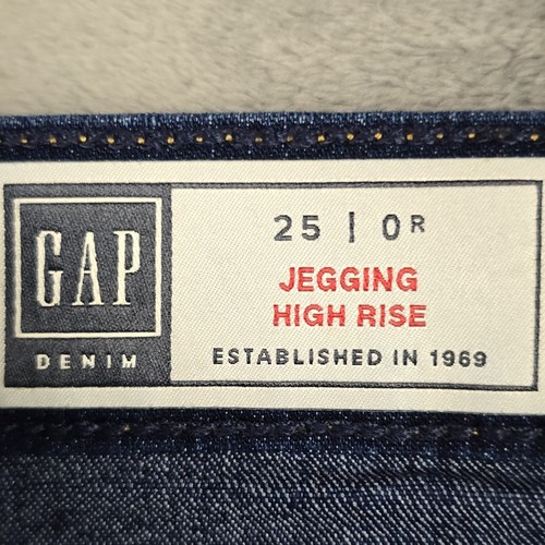 Gap Jeans Womens 25/0r Jegging High Rise Dark Wash 26 x 26 - Picture 6 of 17