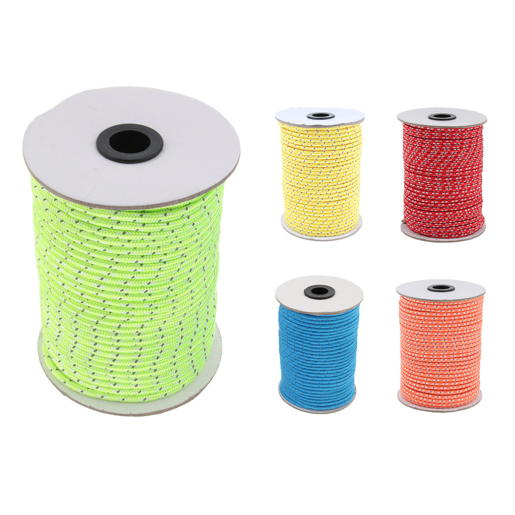 Perfeclan 5mmx50m Reflective Tent Rope Guy Line Camping Canopy Guyline Cord Perfeclan 5mmx50m Reflective Tent Rope Guy Line Camping Canopy Guyline Cord