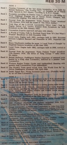 THE END OF STEAM LP BBC Radio Ent. REB30M MONO locomotives rail 28 tracks NM/VG+ - Picture 3 of 6
