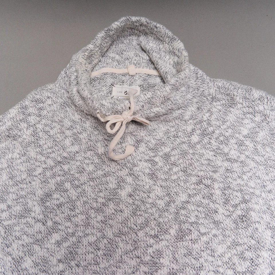 Suéter Poncho Lou & Grey M Gris Mármol Cuello Embudo Pullover Foto 2 de 4