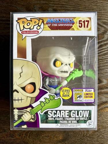 Funko Pop! SCARE GLOW SDCC 2017 #517 + Protector - Masters Of The Universe MOTU